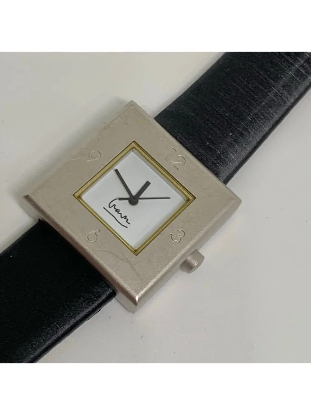 Projects Michael Graves Watch 30mm Square Dial Silver Tone quartz black running